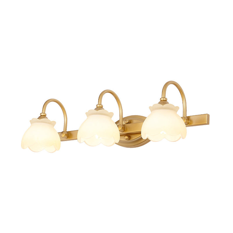 Traditional Brass LED Wall Light – Bathroom Mirror Light with 2, 3 or 4 Lights