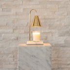 Candle Warmer Lamp with Timeless Marble Finish – Flameless Warmth
