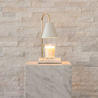 Candle Warmer Lamp with Timeless Marble Finish – Flameless Warmth