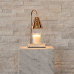 Candle Warmer Lamp with Timeless Marble Finish – Flameless Warmth