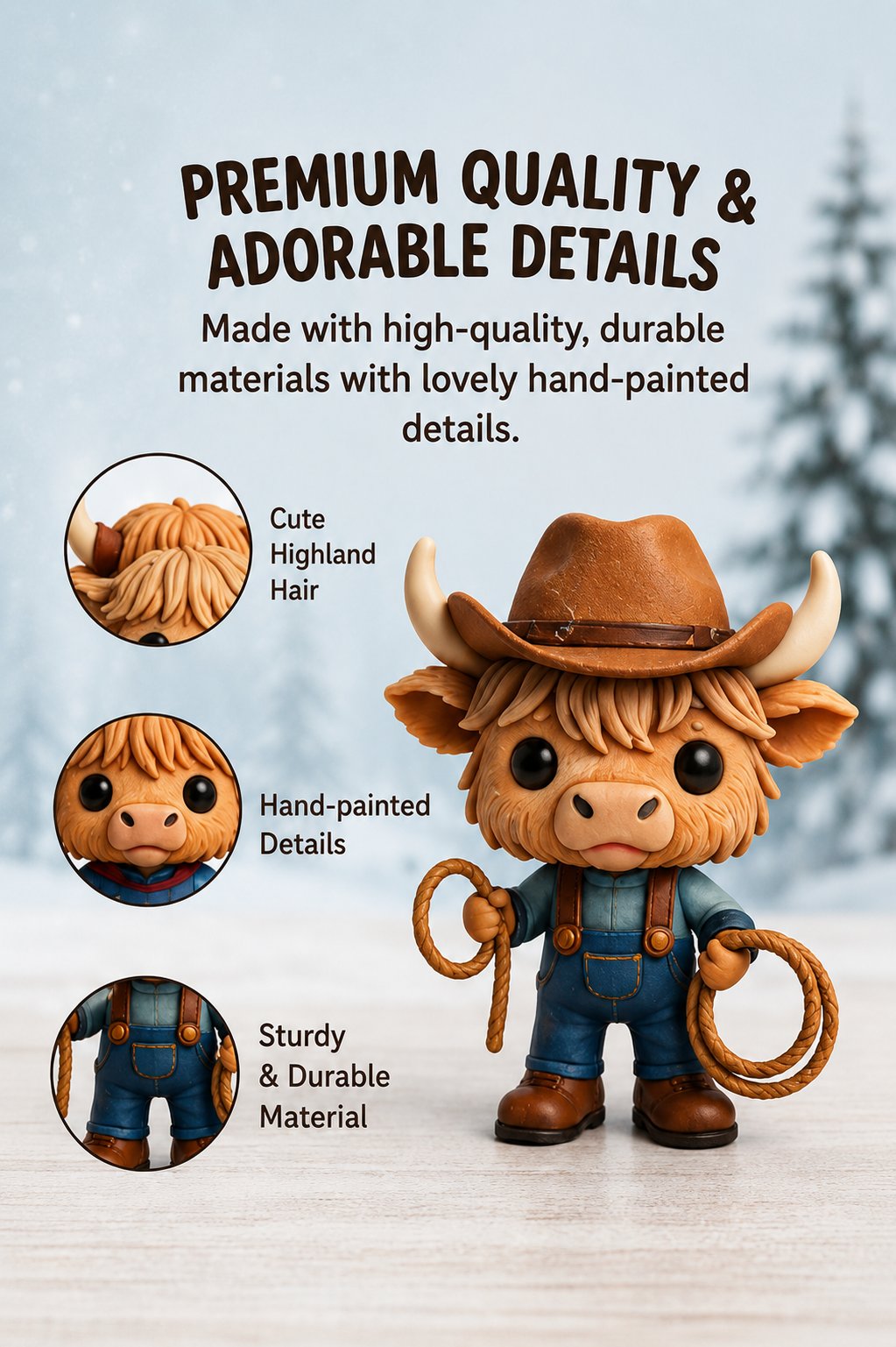 Zottelia | Highland Cow Figure Advent Calendar with 24 PVC Figures 2026