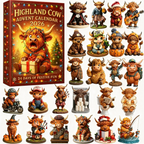 Highland Cow Advent Calendar with 24 Resin Figures 2026
