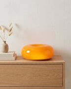 NARA Donut Glass Table Lamp – Dimmable, 3 Colour Temperatures, Bauhaus Design, Touch Control, Wall Mountable