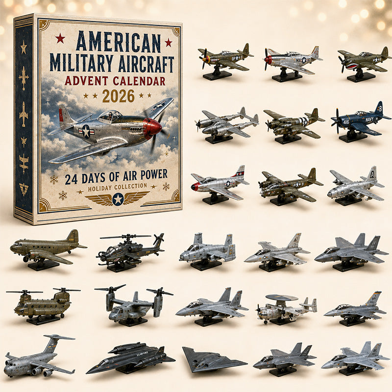 Military Aircraft Miniature Advent Calendar with 24 Model Planes 2026