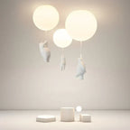 Bear & Balloon Pendant Light for Kids’ Room – Playful Ceiling Light with Warm LED for Bedroom & Living Room