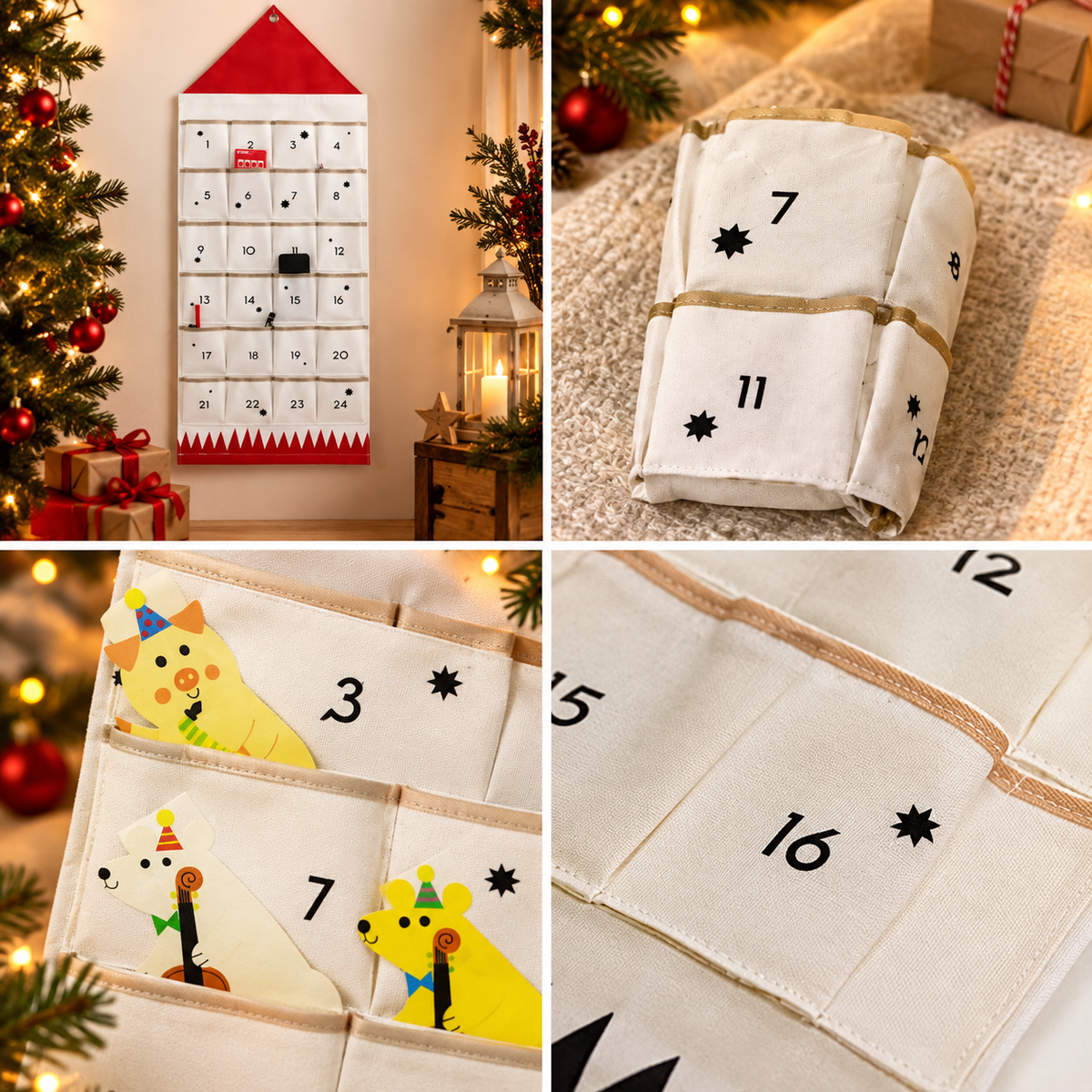 Fillora | Fillable Fabric Advent Calendar with 24 Pockets
