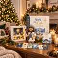 Christian Advent Calendar with 24 Symbol Pieces, Light-Up Nativity and Devotional 2026