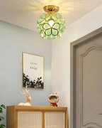 Modern Flower Ceiling Light – Acrylic & Gold-Tone Iron LED Design Lamp, 20 cm