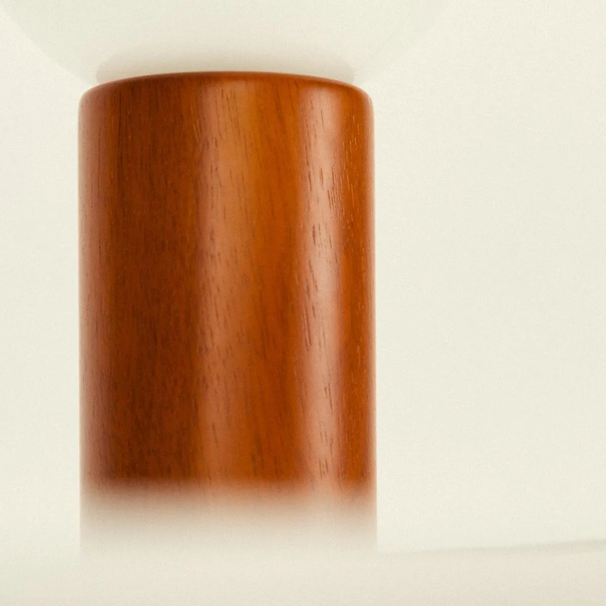 Mid-Century Wood & Glass Globe Table Lamp – Vintage Bedside Lamp, 28 cm, for Bedroom