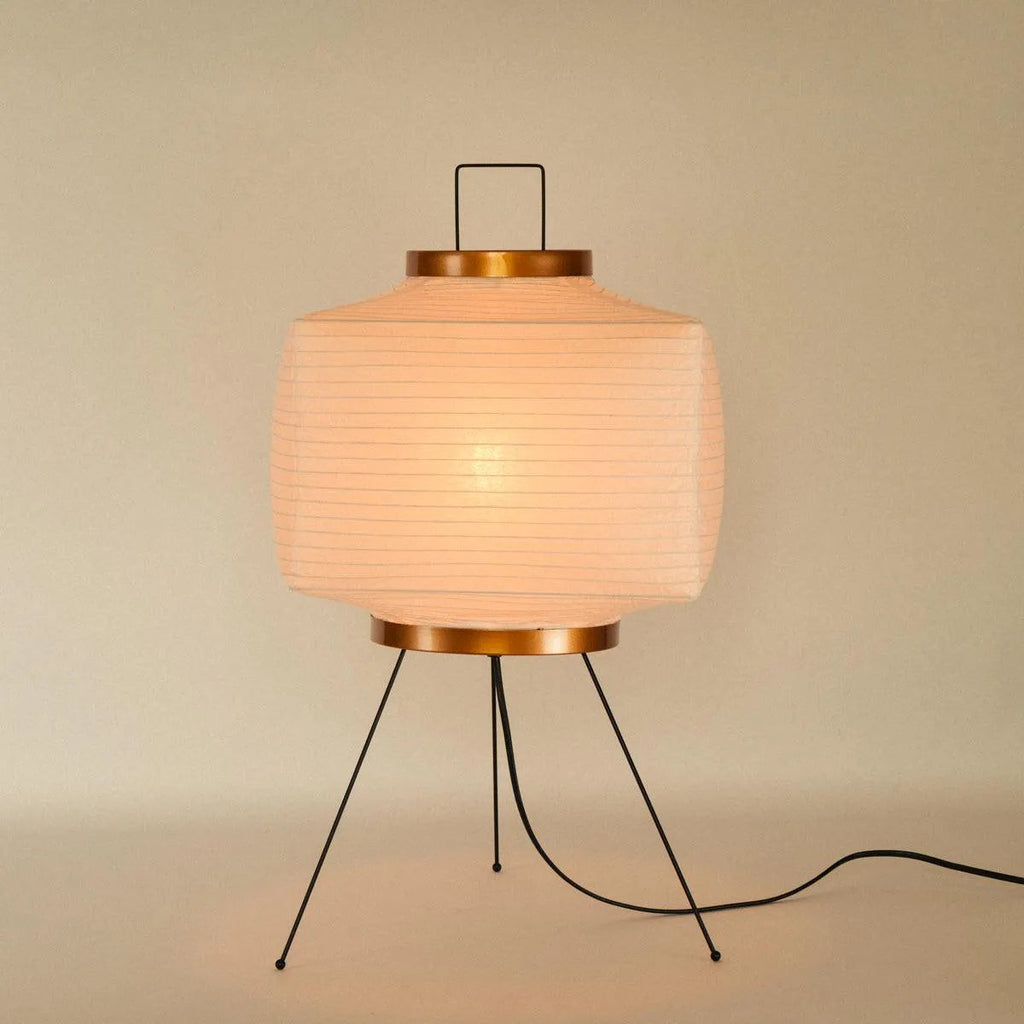 Akari Japanese Rice Paper Floor Lamp – Geometric Modern Design, White, 42 × 60 cm, Mood Lighting