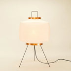 Akari Japanese Rice Paper Floor Lamp – Geometric Modern Design, White, 42 × 60 cm, Mood Lighting