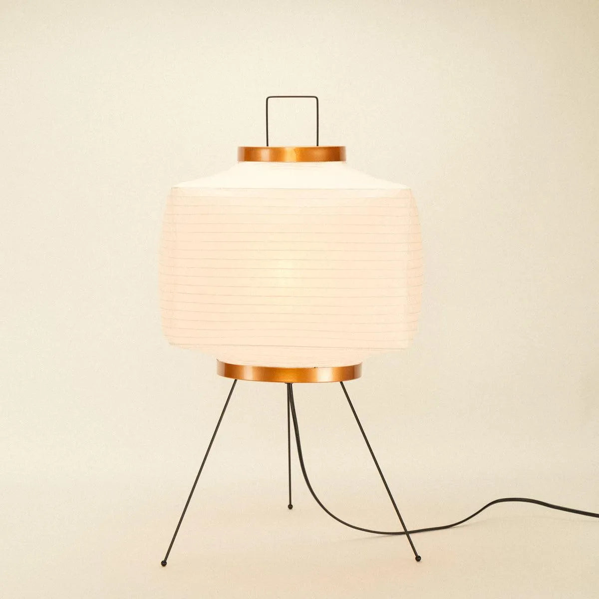 Akari Japanese Rice Paper Floor Lamp – Geometric Modern Design, White, 42 × 60 cm, Mood Lighting