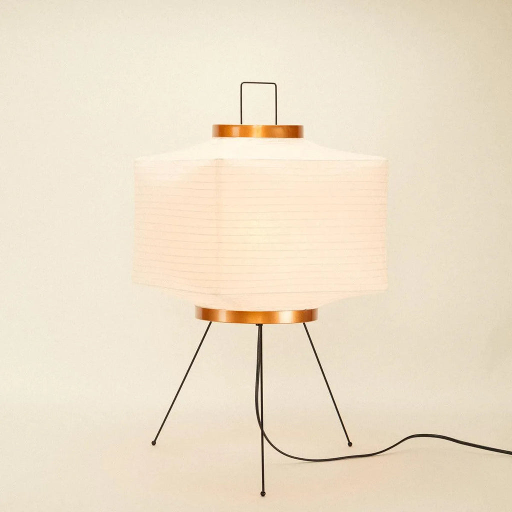 Akari Japanese Rice Paper Floor Lamp – Geometric Modern Design, White, 42 × 60 cm, Mood Lighting