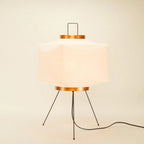 Akari Japanese Rice Paper Floor Lamp – Geometric Modern Design, White, 42 × 60 cm, Mood Lighting