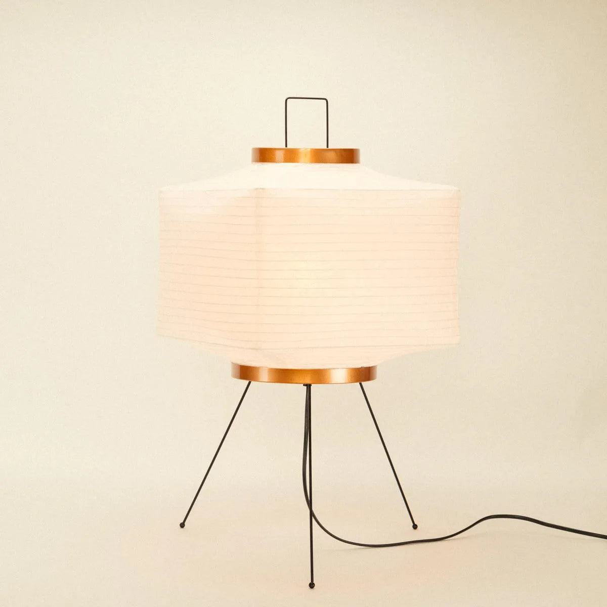 Akari Japanese Rice Paper Floor Lamp – Geometric Modern Design, White, 42 × 60 cm, Mood Lighting