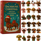 Dackino | Dachshund Ornament Advent Calendar with 24 Miniature Figures