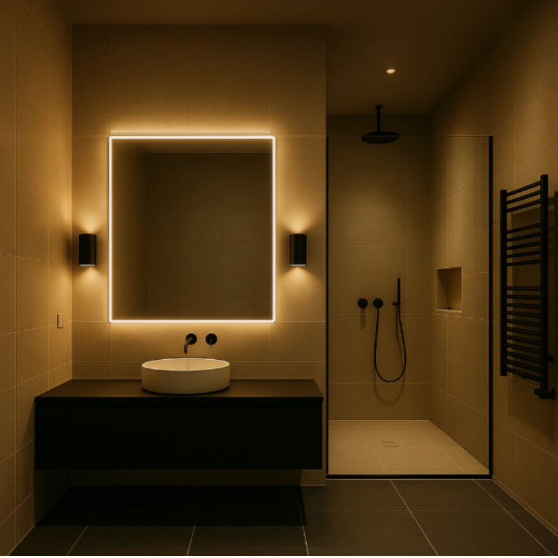 Dimmable Plug-in LED Wall Light with Night Light Function – Modern Black or White for Bedroom & Kids’ Room
