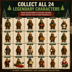 Bergolo | Bigfoot Figure Advent Calendar with 24 Collectible Figures