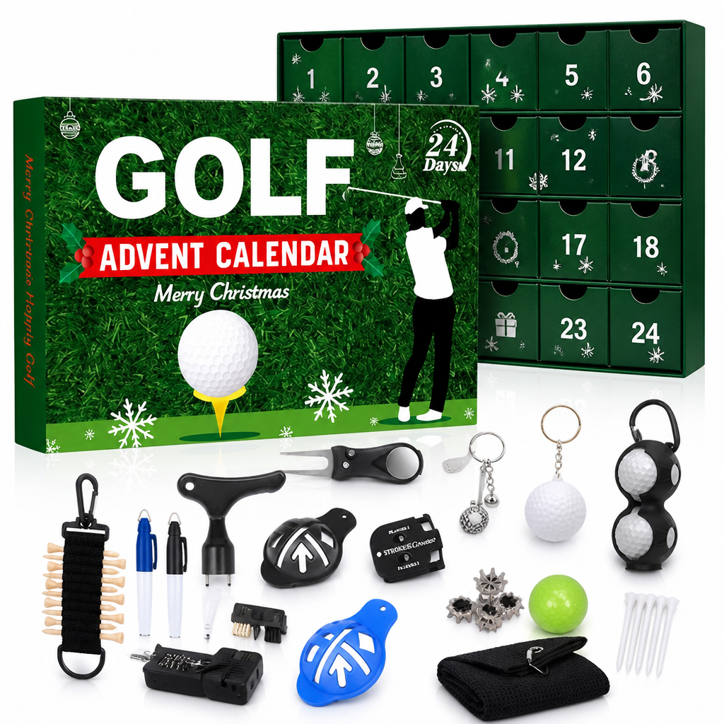 Puttora | Golf Advent Calendar with 24 Golf Accessories in Gift Box