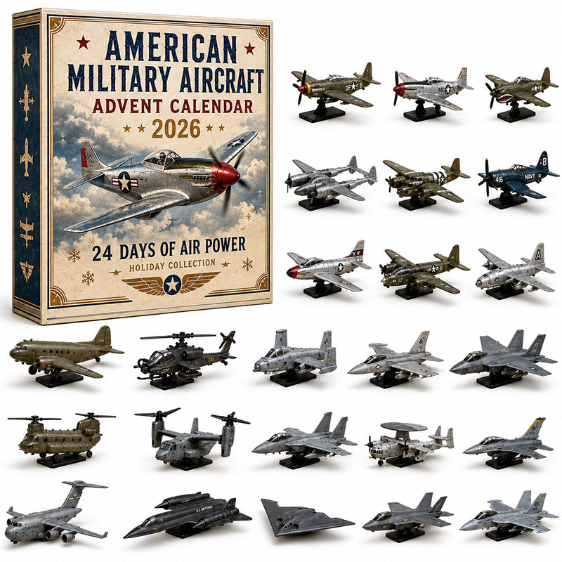 Military Aircraft Miniature Advent Calendar with 24 Model Planes 2026