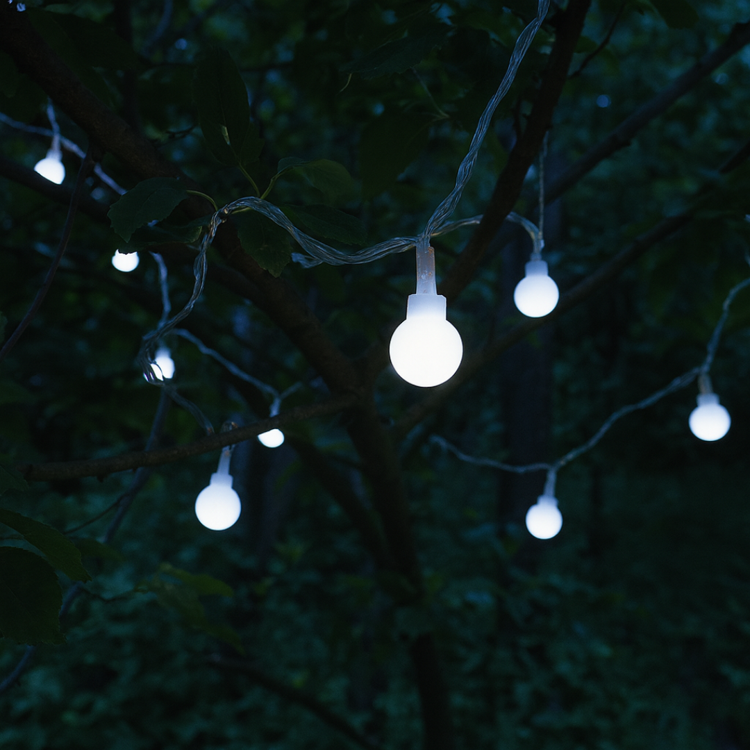 Mood String Lights with 20 LED Bulbs, 3 m – Warm White Party Lighting for Indoor & Outdoor Decoration