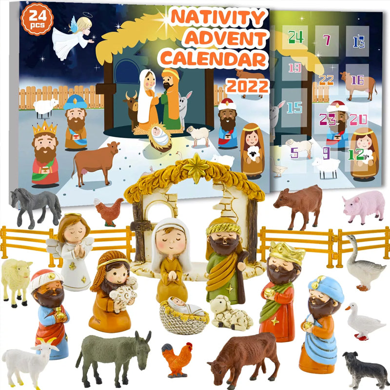 Noelino | Nativity Advent Calendar for Kids with 24 Play Figures