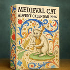Medieval Cat Ornament Advent Calendar with 24 Acrylic Cat Figures 2026