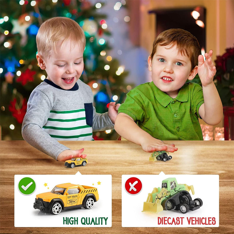 Kranoli | Construction Vehicle Advent Calendar for Kids with Crane and Play Board