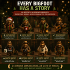 Bergolo | Bigfoot Figure Advent Calendar with 24 Collectible Figures