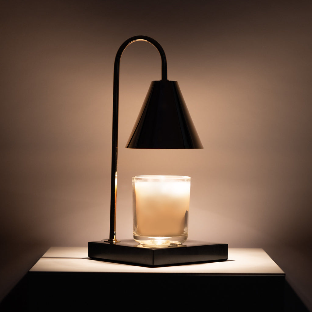 Candle Warmer Lamp with Timeless Marble Finish – Flameless Warmth