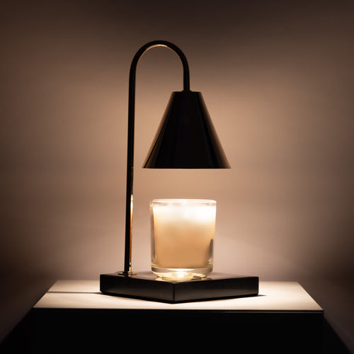 Candle Warmer Lamp with Timeless Marble Finish – Flameless Warmth