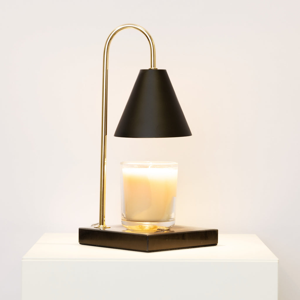 Candle Warmer Lamp with Timeless Marble Finish – Flameless Warmth