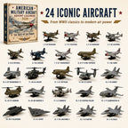 Military Aircraft Miniature Advent Calendar with 24 Model Planes 2026