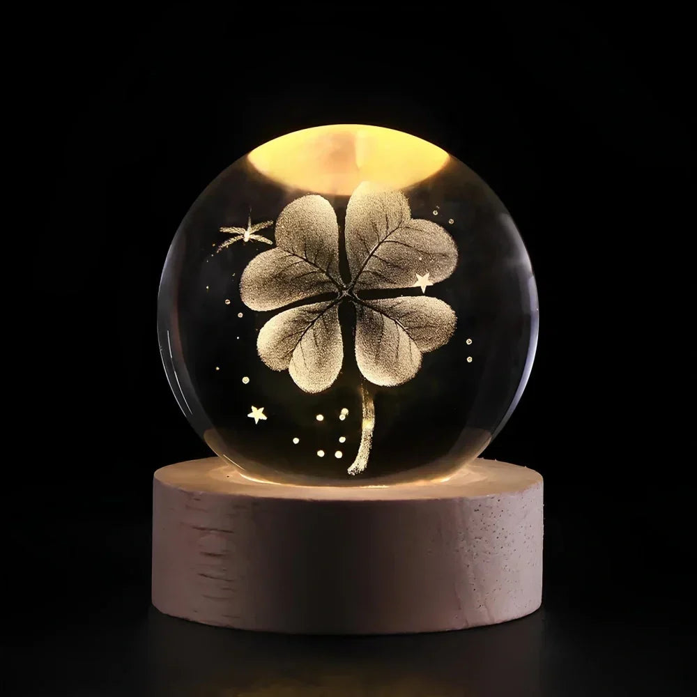 Crystal Ball Lamp with Coloured LED Lighting – Decorative Mood Light for Living Room & Bedroom