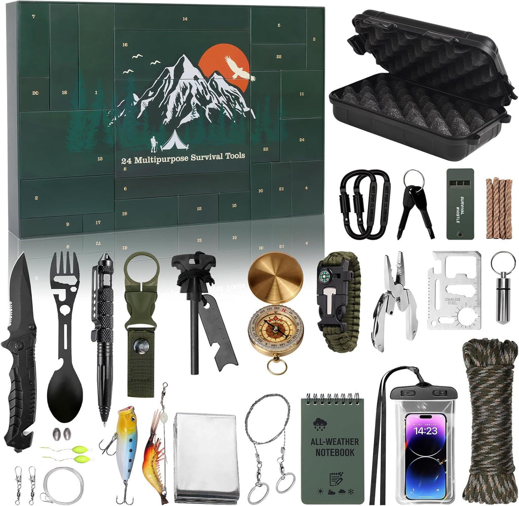 Wildaro | Survival Advent Calendar with 24 Outdoor Gear Items 2026