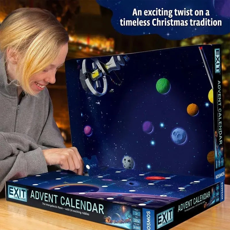 Escape Room Advent Calendar with 24 Space Puzzle Compartments 2026