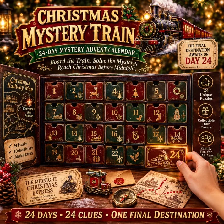 Mystavo | Puzzle Advent Calendar with 24 Clues and 6 Adventure Themes