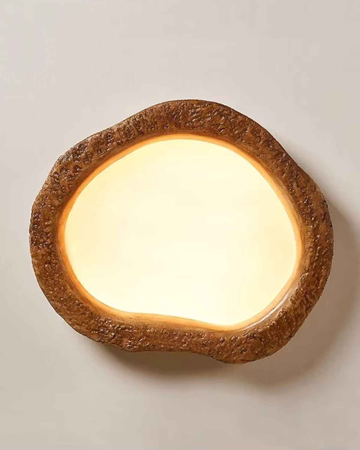 Round Wood-Look LED Ceiling Light – Modern Lighting for Bedroom & Living Room