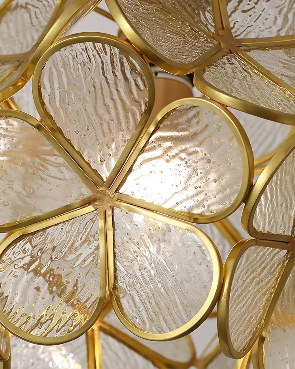 Modern Flower Ceiling Light – Acrylic & Gold-Tone Iron LED Design Lamp, 20 cm