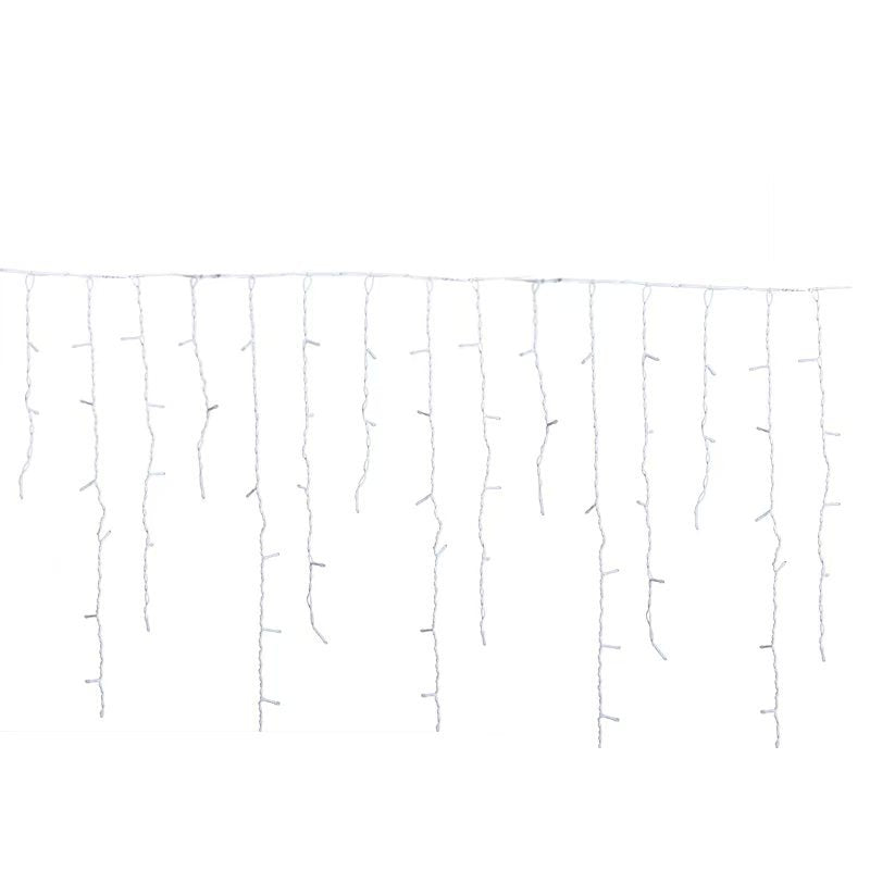 50 m LED Icicle Curtain Lights – Warm White Waterfall Effect for Outdoor Use