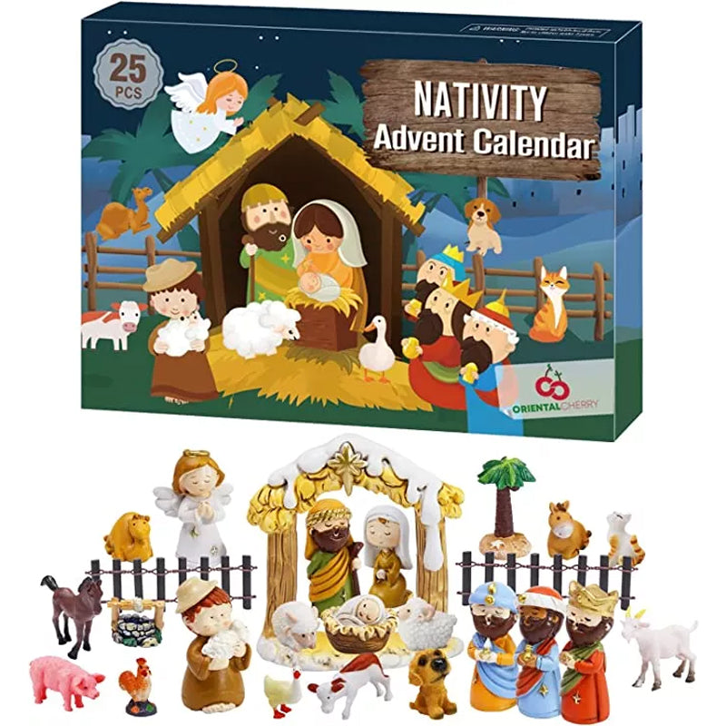 Noelino | Nativity Advent Calendar for Kids with 24 Play Figures