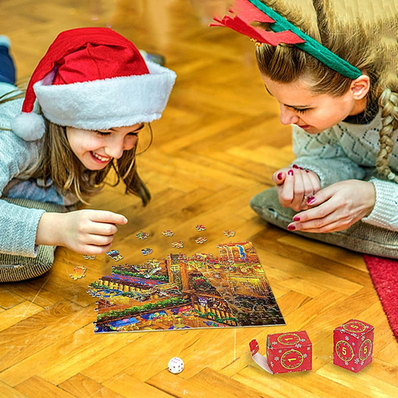 Piecora | Christmas Jigsaw Puzzle Advent Calendar with 1008 Pieces