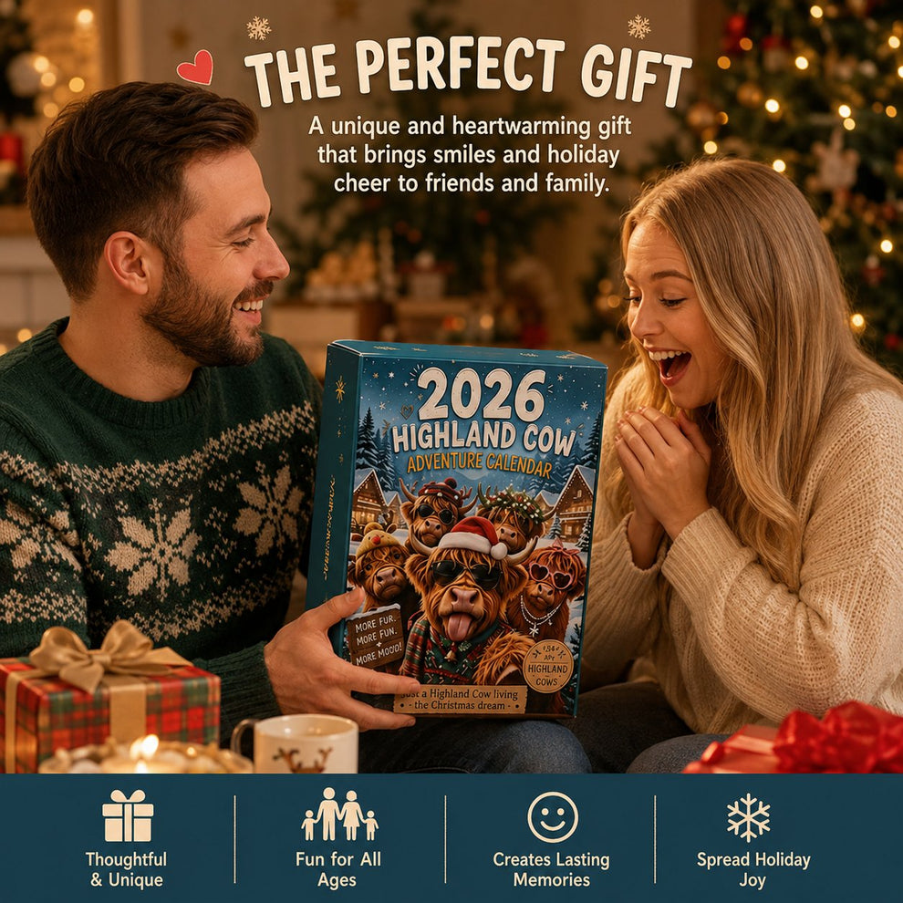 Highland Cow Advent Calendar with 24 Resin Figures 2026