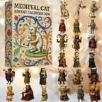 Medieval Cat Ornament Advent Calendar with 24 Acrylic Cat Figures 2026