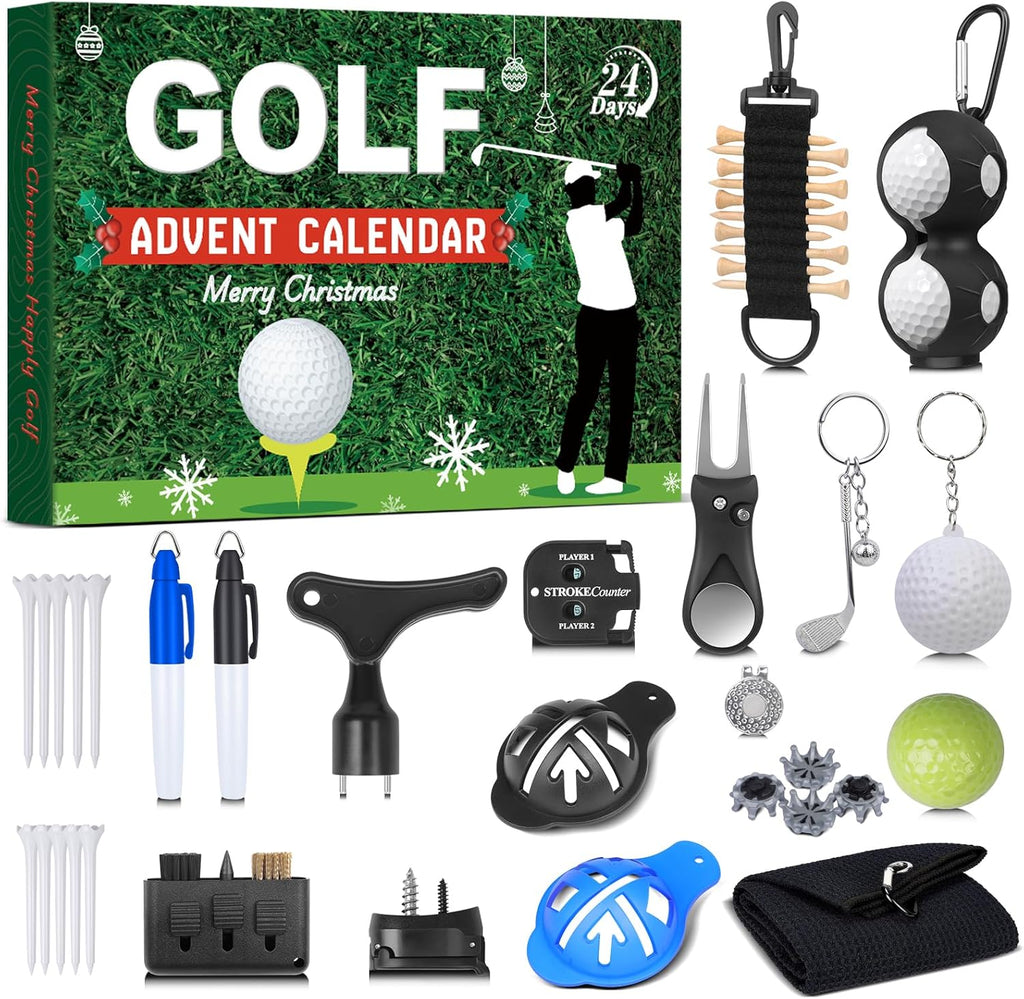 Fairlo | Golf Advent Calendar with 24 Golf Accessories for Golfers
