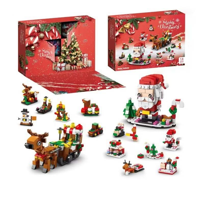 Bauleno | Building Block Advent Calendar for Kids with 12 Blocks for a Christmas Tree