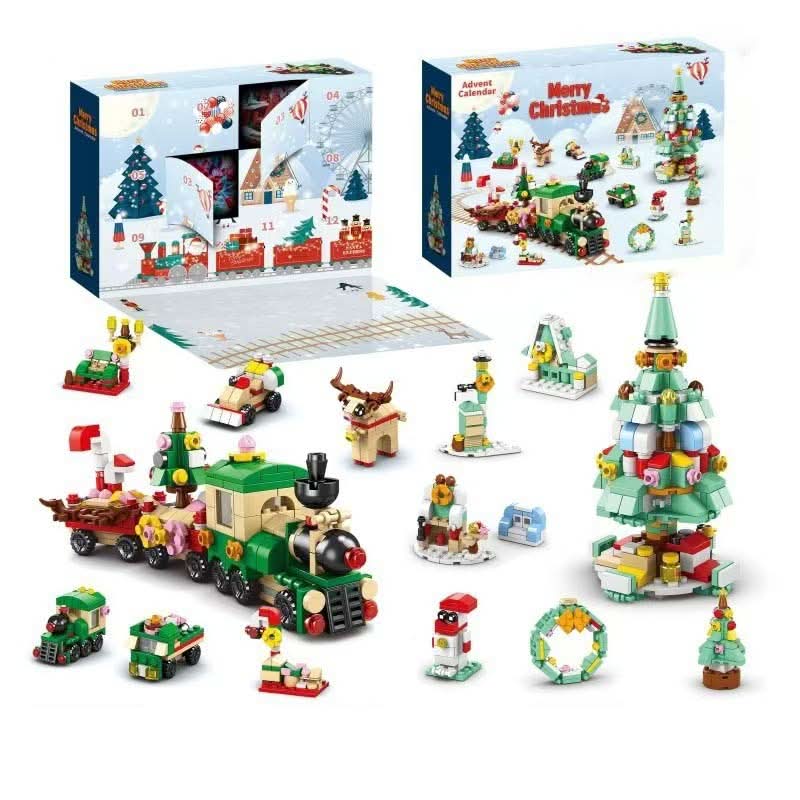 Bauleno | Building Block Advent Calendar for Kids with 12 Blocks for a Christmas Tree