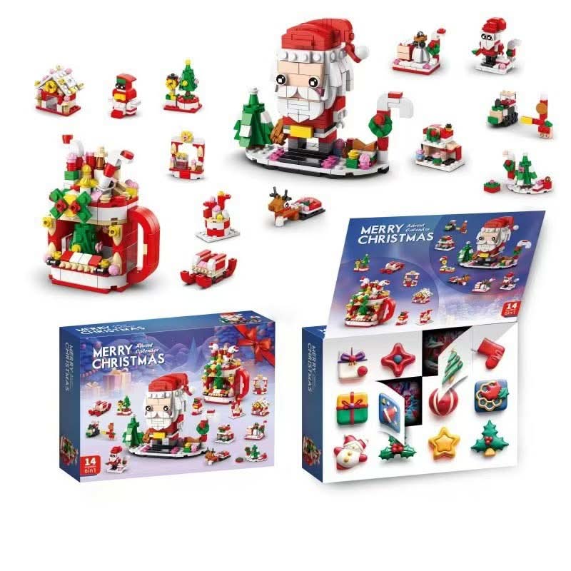 Bauleno | Building Block Advent Calendar for Kids with 12 Blocks for a Christmas Tree