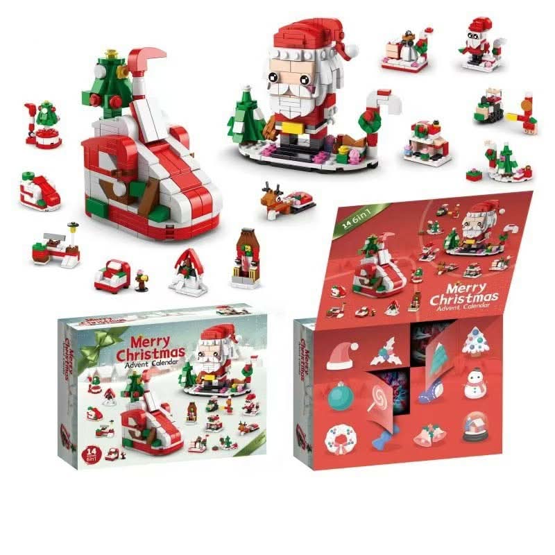Bauleno | Building Block Advent Calendar for Kids with 12 Blocks for a Christmas Tree