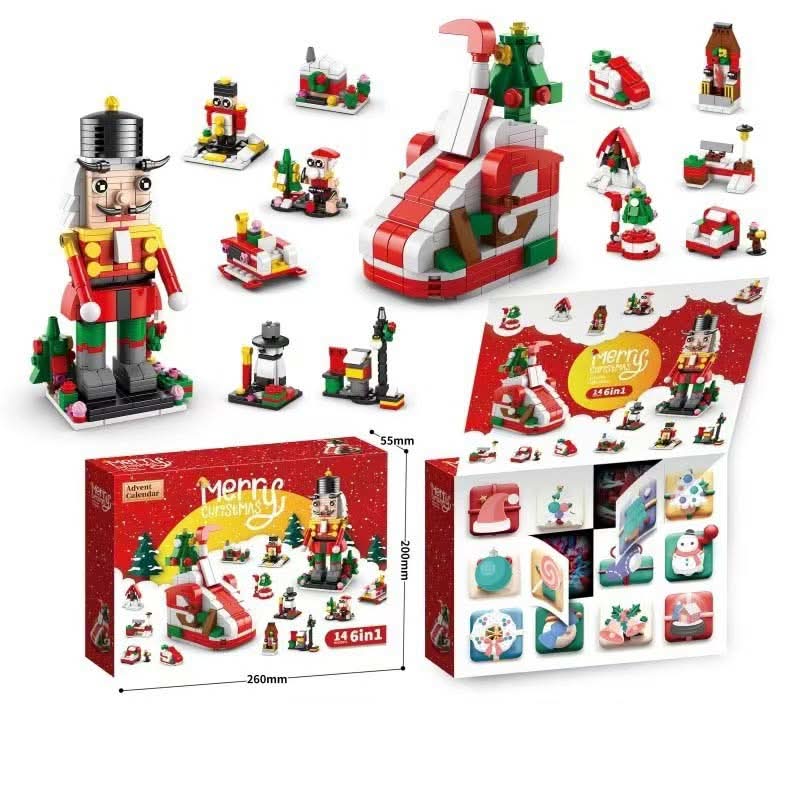 Bauleno | Building Block Advent Calendar for Kids with 12 Blocks for a Christmas Tree